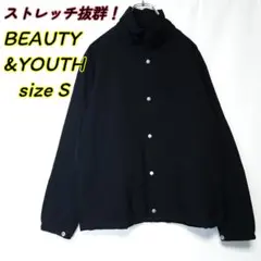 BEAUTY&YOUTH　360MASTER レイズドネックジャケット　ブラック