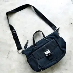 DIESEL Y2K 00s Black Denim Shoulder Bag