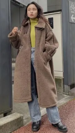 Ungrid♡ボアロングムートンコート♡Mサイズ♡ブラウン♡美品♡試着のみ♡