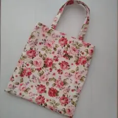 ハンドメイド　ミニトートバッグ バラ