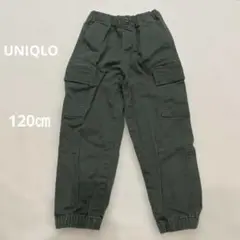 UNIQLO カーゴジョガーパンツ　カーキカーゴパンツ 120㎝　ウエストゴム