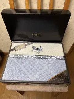 CELINE セリーヌ　タオルケット　綿100% シングル