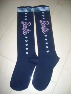 Barbie(バービー）★ジュニア★ハイソックス★黒★サイズ約18-20cm