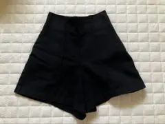 Heather 黒 ショートパンツ ゴムウエスト