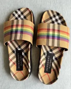 関税込【BURBERRY】チェック柄ビーチサンダル 26DB4173-566C-4A0D-B694-
