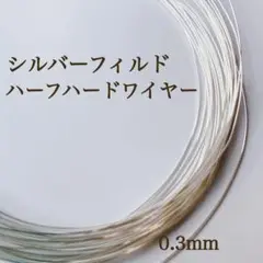 期間限定　ハーフハードワイヤー　シルバーフィルド 0.3㎜　5m　アクセサリー
