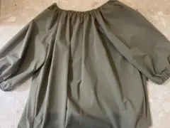 UNFILOオリーブグリーン ボリュームスリーブ トップス S