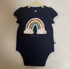 【新品未使用品】baby GAP 半袖ロンパース ネイビー 虹 70cm