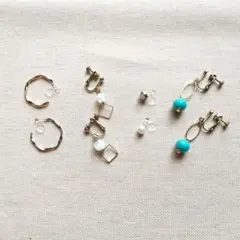 イヤリング ピアス 樹脂 ゴールド ビーズ