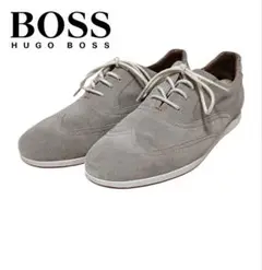 【美品】HUGO BOSS レースアップシューズ スエード グレー 42