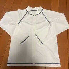 150cm ホワイト ジップアップ ラッシュガード