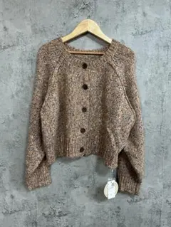 ☆タグ付き未使用品☆ LBC ラメMIX2WAYプルオーバー M ブラウン系