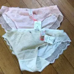 AMOSTYLE レース付きショーツ 2枚セット Mサイズ新品値札つき