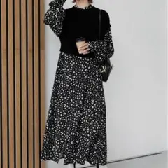【JOURNAL STANDARD relume】フレアワンピース　ベスト付き