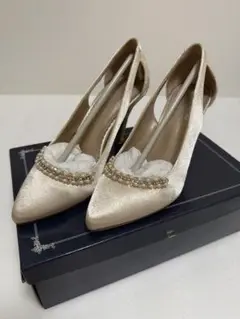diamond dorry doll ビジュー付きベージュハイヒール Sサイズ