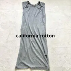 【california cotton】M ノースリーブワンピース グレー