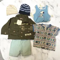 【美品】男の子ベビー服6点セット新品ジャケット・Tシャツ・パンツ・帽子