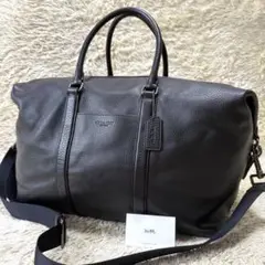 ✨使用数回 大容量✨ コーチ ボストンバッグ 2way レザー メンズ ブラック