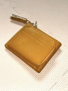 レザー二つ折り財布 マスタード