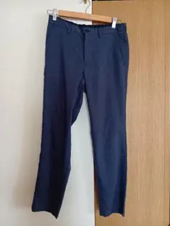 GREEN LABEL RELAXING ネイビー スリムフィットパンツ