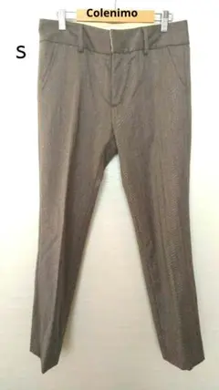 【美品】Colenimo グレー ストレートパンツ S