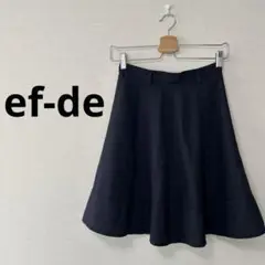 [ef-de]エフデ　フレアミニスカート 裏地付き