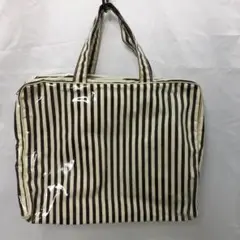 HENRI BENDEL ビニールバッグ ブラウン×ホワイト 7993