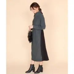 SCOTCLUB(スコットクラブ) 異素材ドッキングニットワンピース