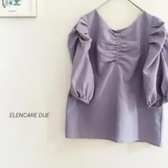 ELENCARE DUE 2wayジャカードブラウス　3254