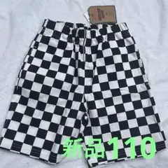 新品 黒白チェック ショートパンツ