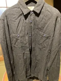vendor ダークブルー ネルシャツ Mサイズ