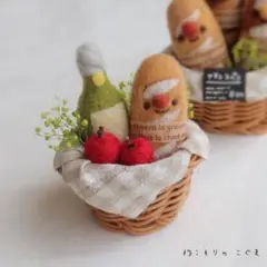 羊毛フェルト もりのこぐまベーカリー*. パングッズ ミニチュア パン 作家