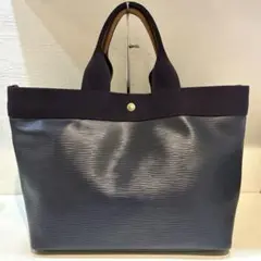 【美品】TOPKAPI リプル　トートバッグ　A4可　ネイビー