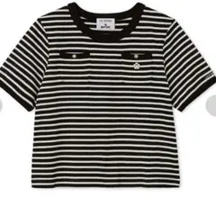【LILY BROWN×MARY QUANT】ポケットリンガーTシャツ　ボーダー