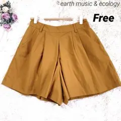 【アースミュージック＆エコロジー 】タック入り ガウチョ風ショートパンツ