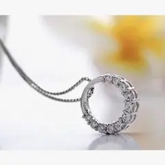 金属アレルギー対応 スワロフスキー (CZ) ジェイド ジェダイト ネックレス