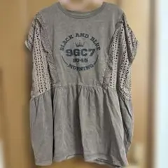 ルピリアン ヴィンテージ天竺ドッキングフレンチスリーブTシャツ