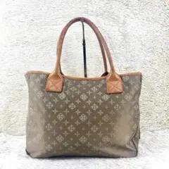 【美品✨】ラシット トートバッグ ナイロン 茶 モノグラム 肩掛け A4◎