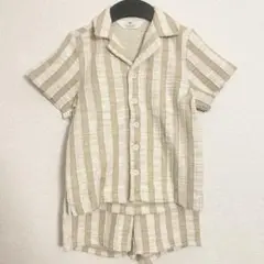 新品✨H&M キッズ 半袖 セットアップ シャツ パンツ ストライプ 110