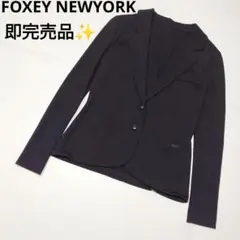 即完売品✨フォクシーニューヨーク ロゴ スムースジャケット テーラードジャケット