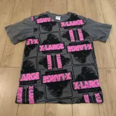 X-LARGE Tシャツ Mサイズ グレー ピンク