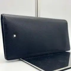 希少✨MONTBLANC モンブラン 長財布 サフィアーノレザー 二つ折り 黒