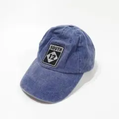 【美品】SOUTH 12 キャップ クリーニング済 マジックテープ 帽子 ブルー