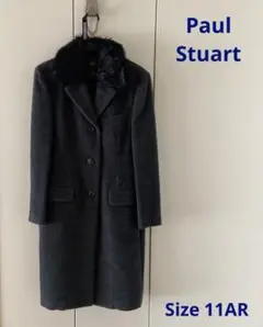 Paul Stuart ポールスチュアート フェイクファー付コート 11AR