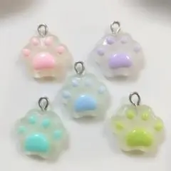 肉球チャーム5個