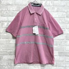新品 タグ付き トロイ メンズ ポロシャツ M ピンク 系 カジュアル 着回し