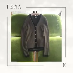 ✴︎✴︎IENA ブラウン×黒　Vネックカーディガン　M✴︎✴︎