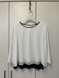 白　黒　自由区　size44 シフォン