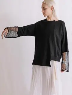 AULA AILA アウラアイラ メッシュドッキングスムースロングT-SHIRT