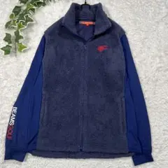ビームスゴルフ ボアフリース ブルゾン ゴルフウエア ネイビー 紺 メンズ XL
